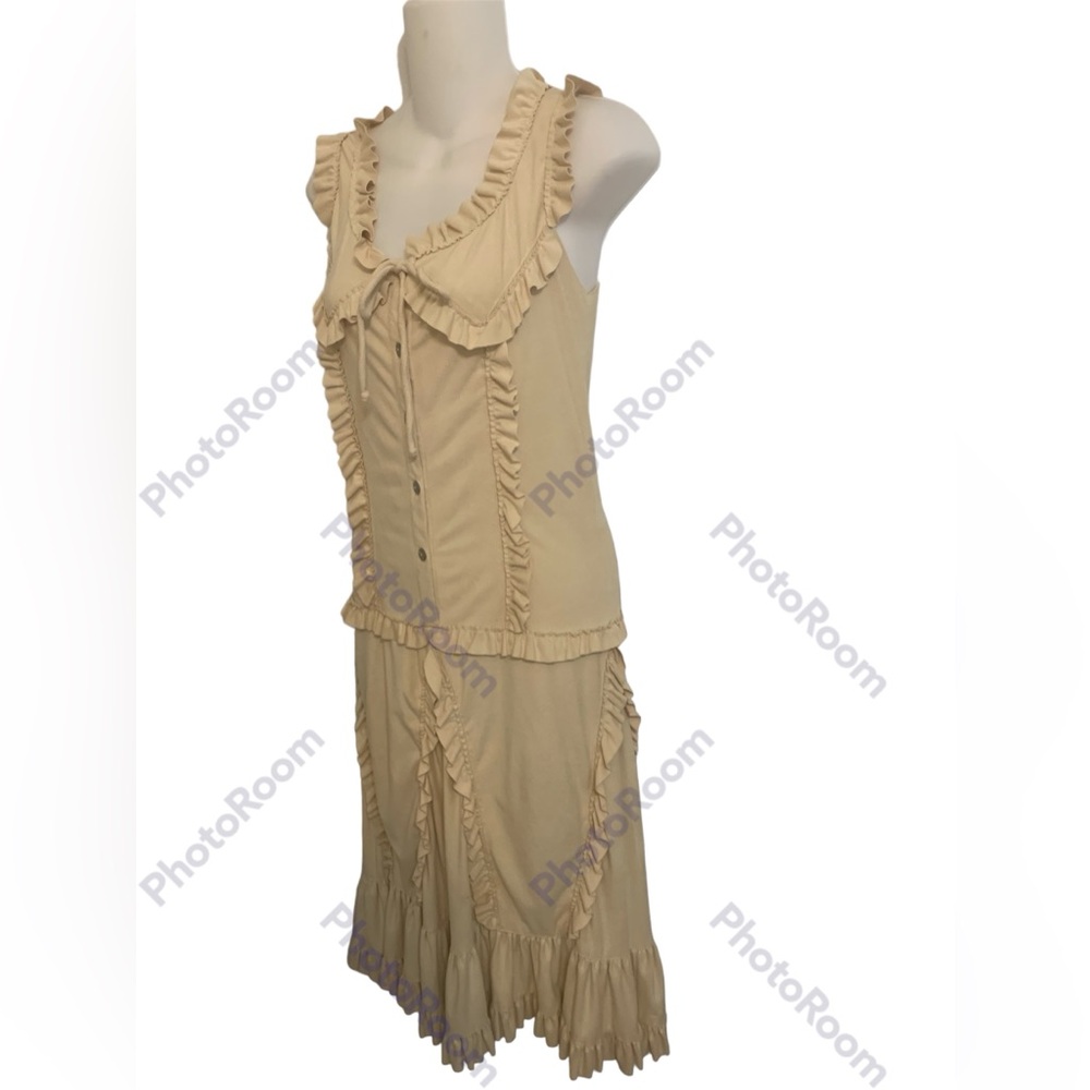 Anna Sui Dress Sz 2 Ruffled Boho Tiered - Picture 5 of 5